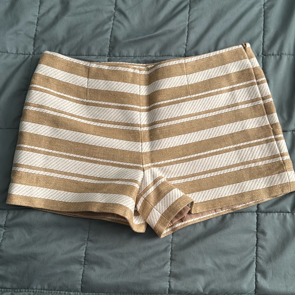 Like New Tory Burch Braid Strip Fabric Shorts